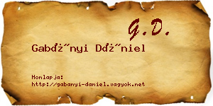 Gabányi Dániel névjegykártya